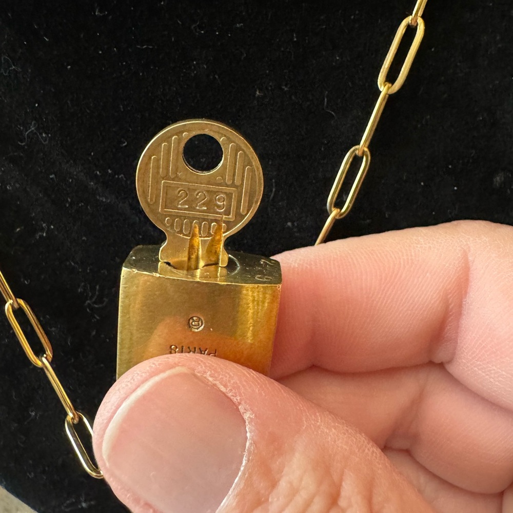 Louis Vuitton 200 Series Lock and Key on a chain. Number 229 - Picture 4 of 7